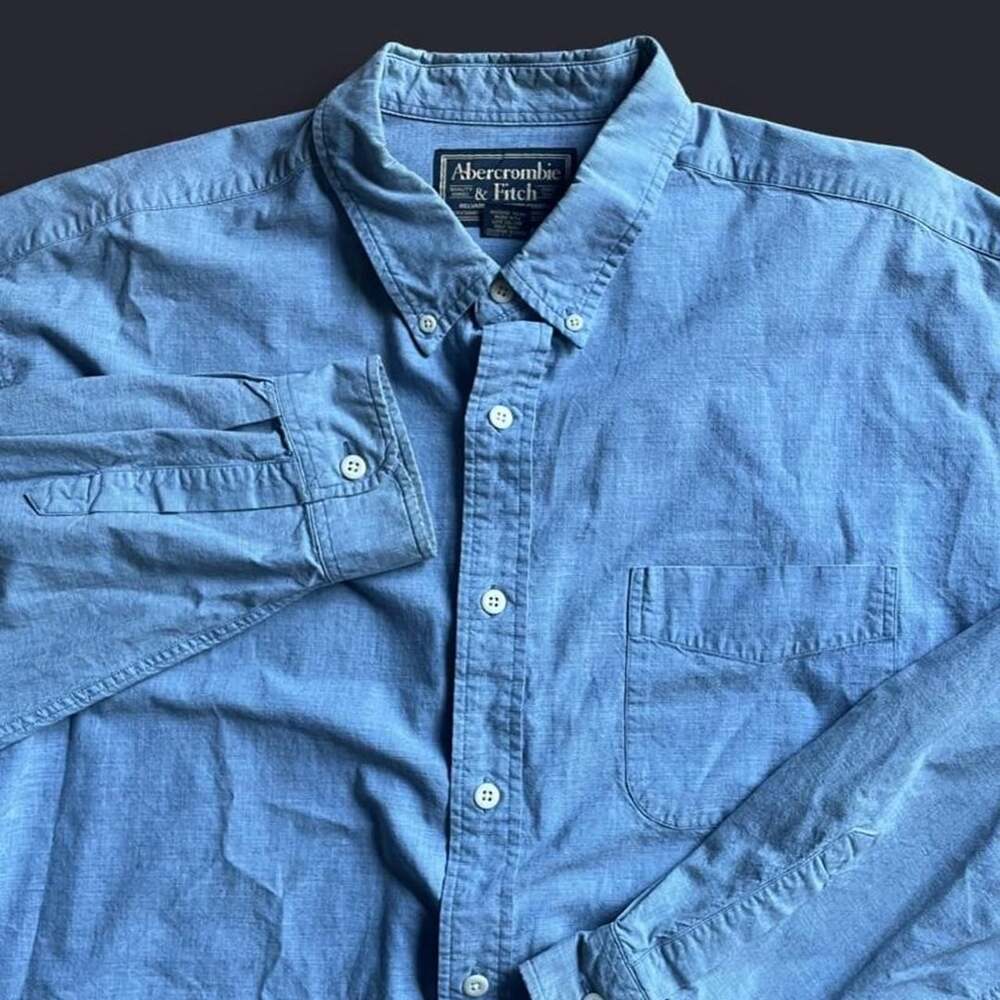 Vintage Abercrombie & Fitch Denim Button Up Shirt Men’s XL Blue